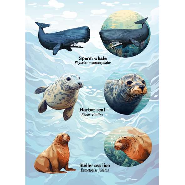 Pacific Northwest Marine Animal - Sticker Book - Paracay