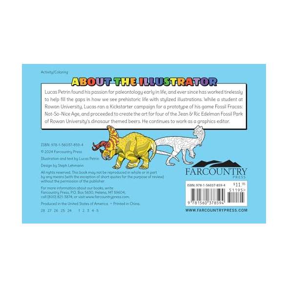 Color Your Own Dinosaur Post Card Book - Book - Paracay
