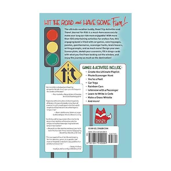 Road Trip Activities And Travel Journal For Kids  - Book - Paracay