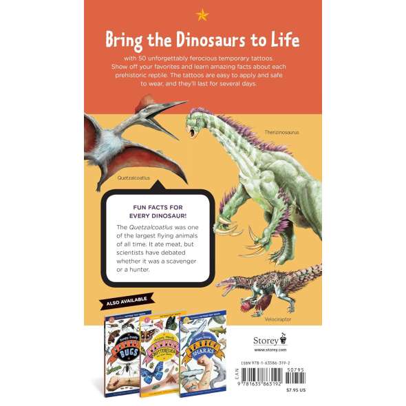 Roaring, Rumbling Tattoo Dinosaurs - Book - Paracay