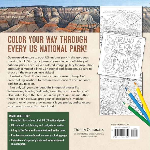 Ultimate National Parks Coloring Book - Book - Paracay