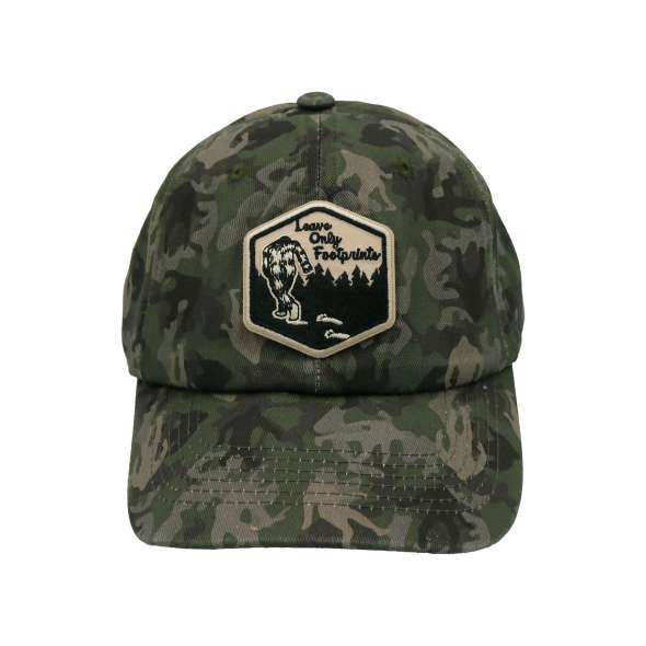 Bigfoot Camo with Leave Only Footprints Patch - Hat - Paracay