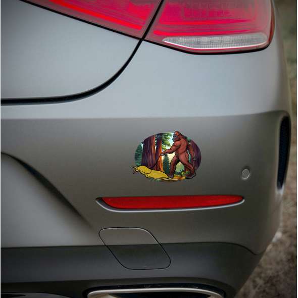 Bigfoot Walking Banana Slug - Vinyl Sticker (1 STICKER) - Paracay