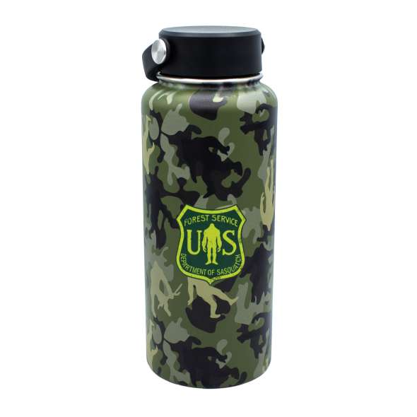 Leave Only Footprints Green Camo - 32 oz. Water Bottle - Paracay
