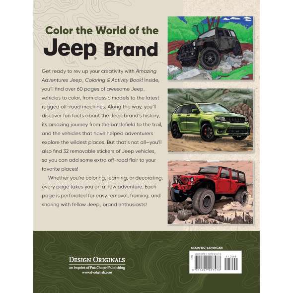 Amazing Adventures Jeep Coloring & Activity Book - Book - Paracay