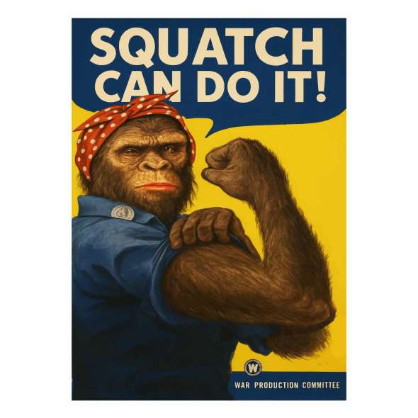 Squatch Can Do It! - Vinyl Sticker (1 STICKER) - Paracay