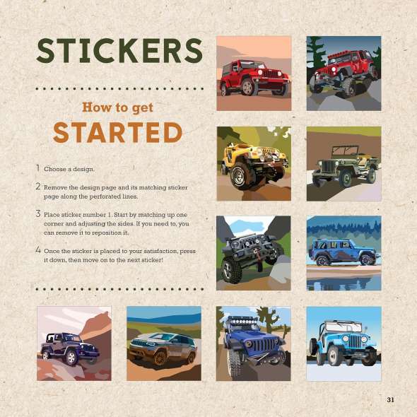 My Sticker Paintings: Jeep - Book - Paracay