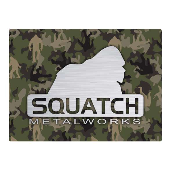Squatch Metalworks Logo Green Camo - Vinyl Sticker (1 STICKER) - Paracay