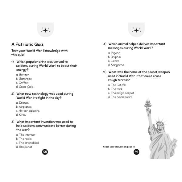 250 Facts About America: Quizzes, Quotes, Questions, and More! With Bonus Journal Pages for Writing! - Book - Paracay