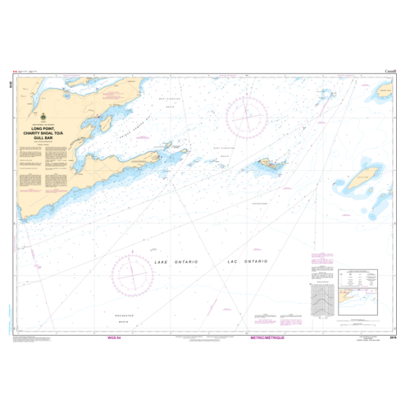 CHS Chart 2016: Charity Shoal to/à Gull Bar including / y compris Long Point- Paracay