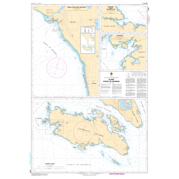 CHS Chart 3533: Plans - Strait of Georgia- Paracay