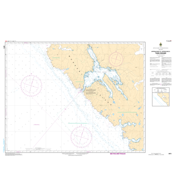 CHS Chart 3872: Approaches to/à Tasu Sound- Paracay