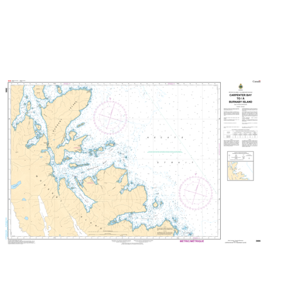 CHS Chart 3886: Carpenter Bay to/à Burnaby Island- Paracay