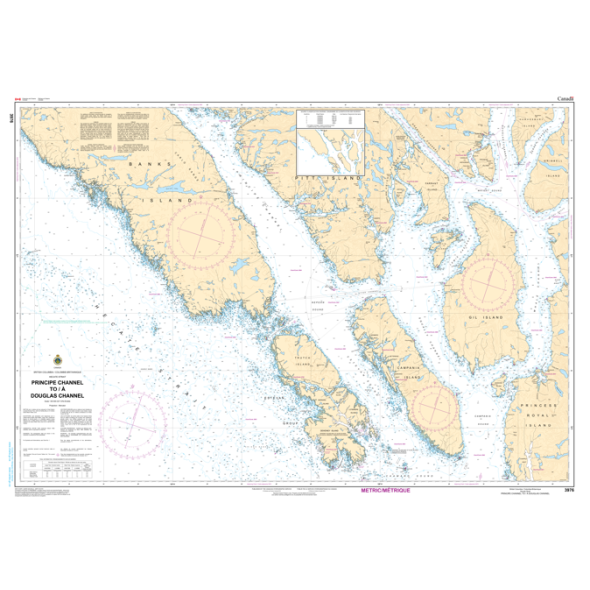CHS Chart 3976: Principe Channel to/à Douglas Channel- Paracay