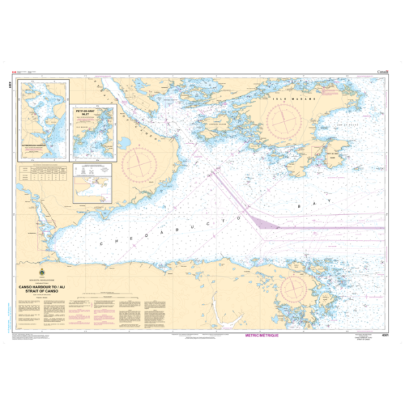 CHS Chart 4301: Canso Harbour to Strait of Canso- Paracay