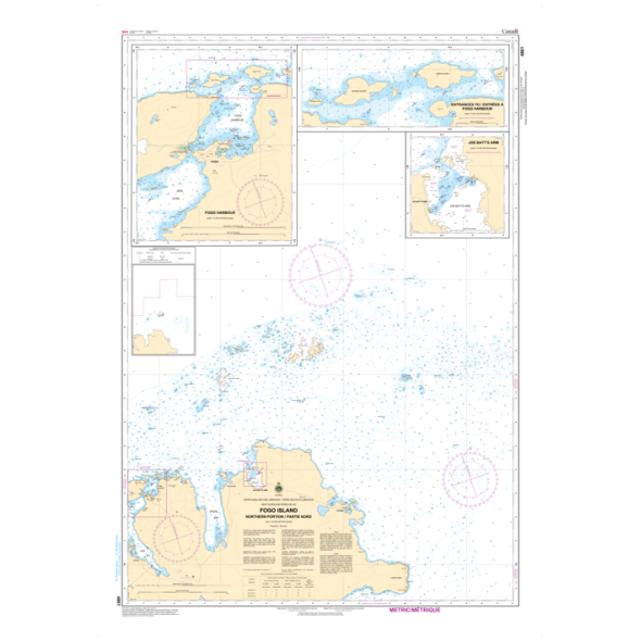 CHS Chart 4861: Fogo Island Northern Portion / Partie Nord- Paracay