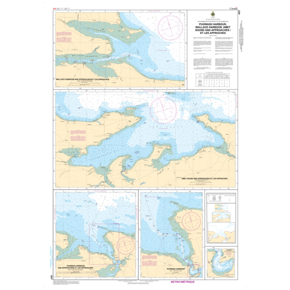CHS Chart 4937: Pugwash Harbour, Wallace Harbour, Amet Sound and Approaches / et les Approches- Paracay