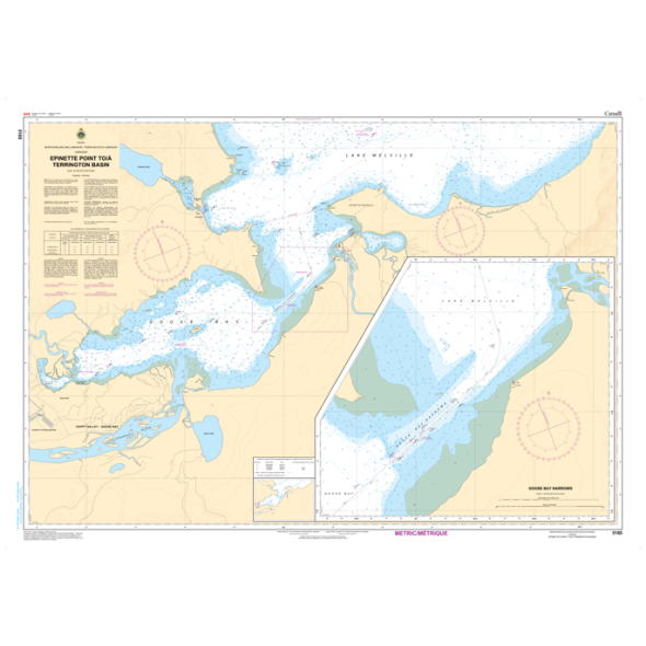 CHS Chart 5165: Epinette Point to/à Terrington Basin- Paracay