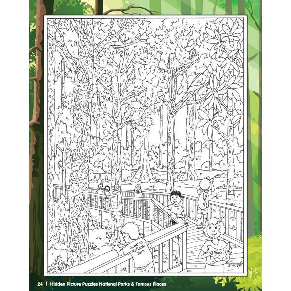 Hidden Picture Puzzles National Parks & Famous Places - Book - Paracay
