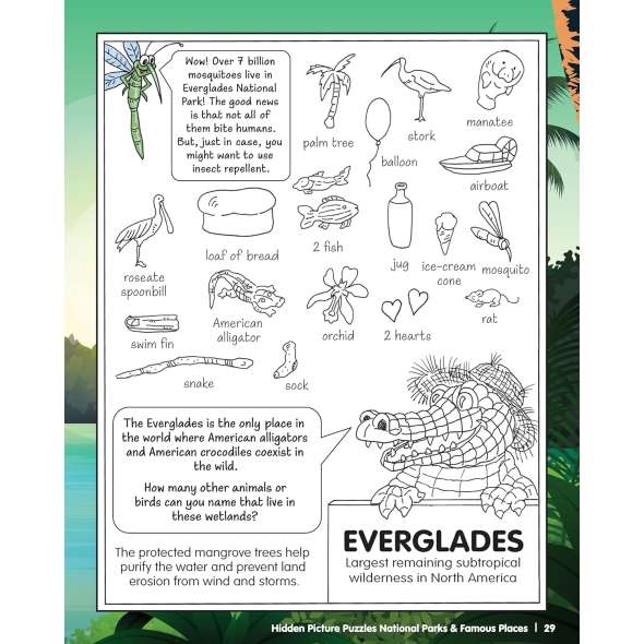 Hidden Picture Puzzles National Parks & Famous Places - Book - Paracay