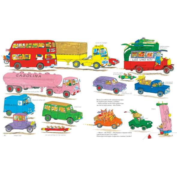 Carros y camiones de Richard Scarry (Richard Scarry's: Cars and Trucks and Things that Go Spanish Edition) - Book - Paracay