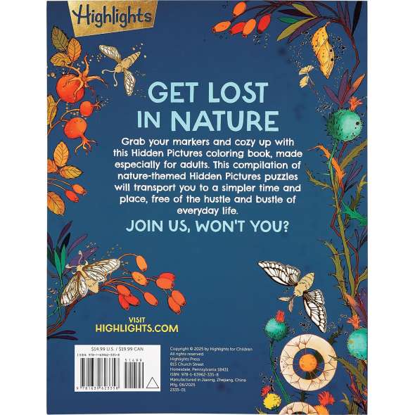 Hidden in Nature: A Cozy Hidden Pictures Coloring Book for Adults with Relaxing Nature Scenes, Intricate Hidden Pictures Puzzles and Stress-Relief Coloring Fun - Book - Paracay
