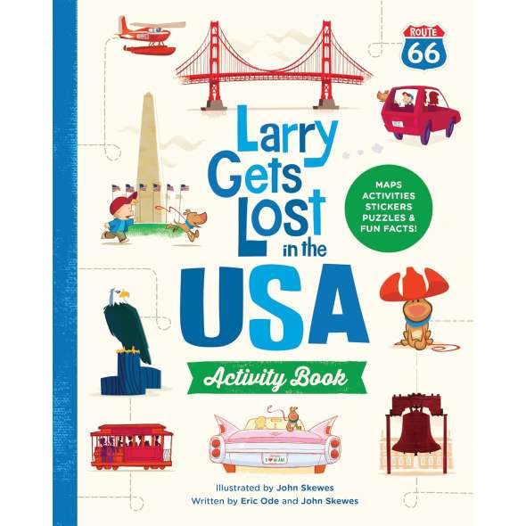 Larry Gets Lost in the USA Activity Book (with: Stickers!) Travel Activities for Kids Ages 4-8 - Book - Paracay
