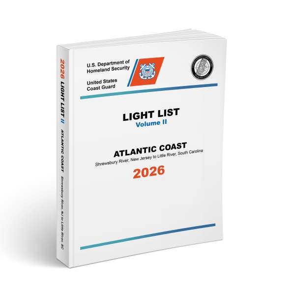 USCG Light List II: Atlantic Coast - Shrewsbury River, New Jersey to Little River, South Carolina - Book - Paracay