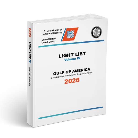 USCG Light List IV: Gulf of Mexico - Econfina River, Florida to the Rio Grande, Texas - Book - Paracay