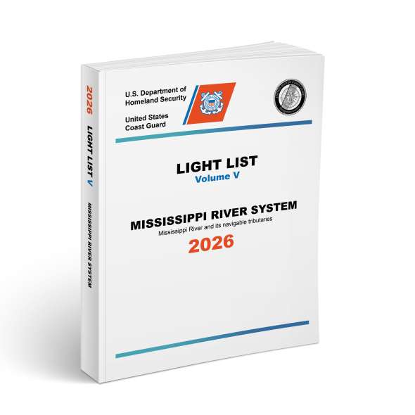 USCG Light List V: Mississippi River System - Mississippi River and it's Navigable Tributaries - Book - Paracay