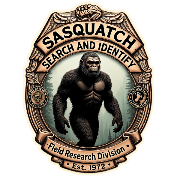 Sasquatch Search & Identify Badge - Sticker - Paracay