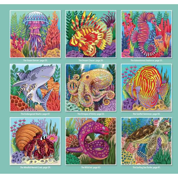 Spectacular Ocean Creatures Coloring Book - Book - Paracay