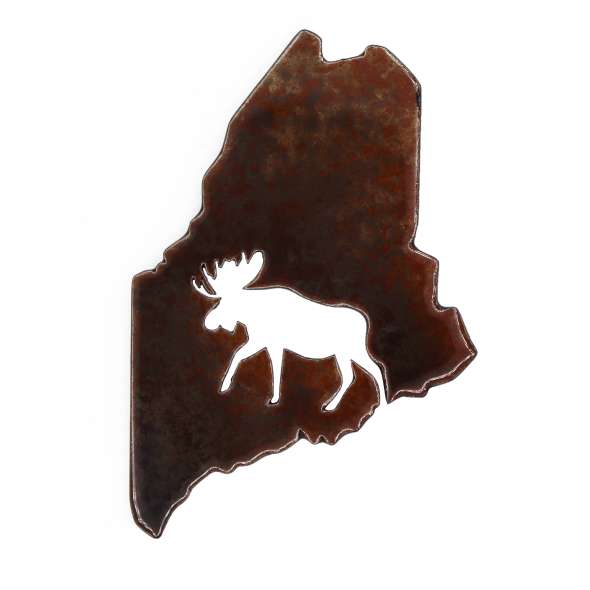 State Of Maine W/ Moose - Magnet - Paracay