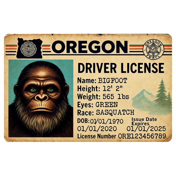 Vintage Bigfoot ID - Oregon - Sticker - Paracay