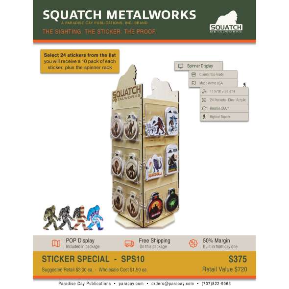 Squatch Metalworks Package Special STICKERS (WHOLESALE ONLY) - Paracay