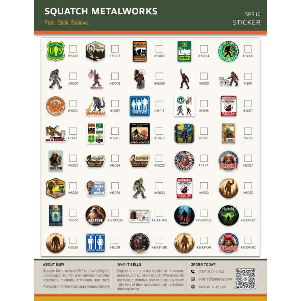 Squatch Metalworks Package Special STICKERS (WHOLESALE ONLY) - Paracay
