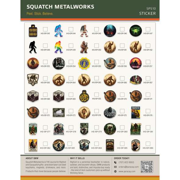 Squatch Metalworks Package Special STICKERS (WHOLESALE ONLY) - Paracay