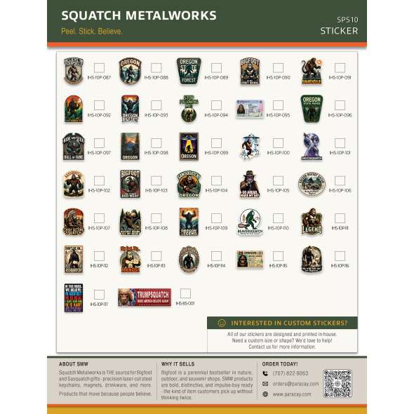 Squatch Metalworks Package Special STICKERS (WHOLESALE ONLY) - Paracay