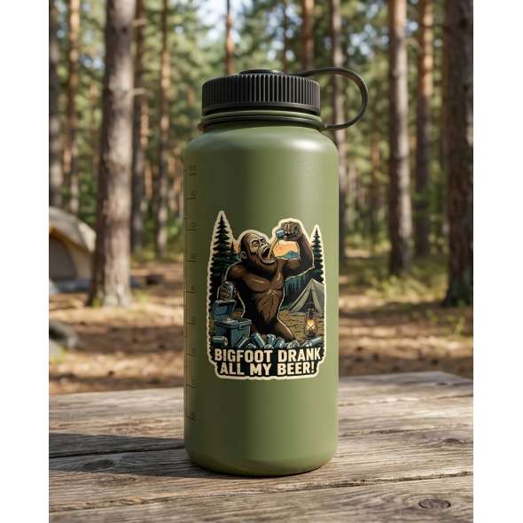 Bigfoot Drank All My Beer - Sticker - Paracay