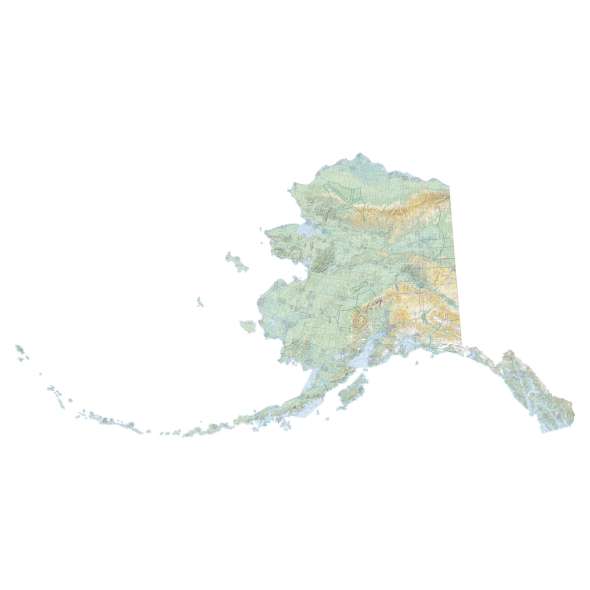 Alaska sectional chart wall map, decorative FAA chart, reference only