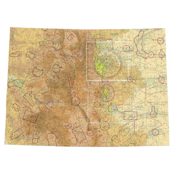 Colorado sectional chart wall map, decorative FAA chart, reference only