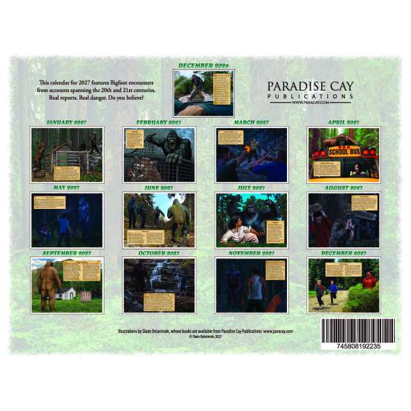 Bigfoot "Dangerous Encounters" - 2027 - Calendar