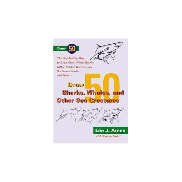 Draw 50 Sharks, Whales and Other Sea Creatures