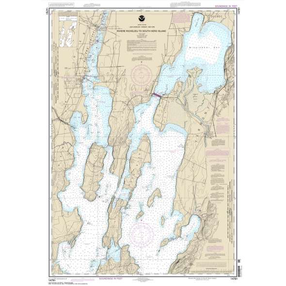 NOAA Chart 14781: Riviere Richelieu to South Hero Island