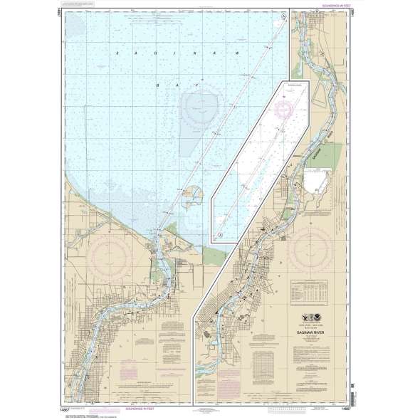 NOAA Chart 14867: Saginaw River