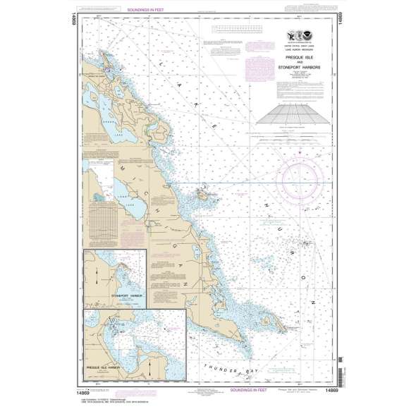NOAA Chart 14869: Thunder Bay Island to Presque Isle