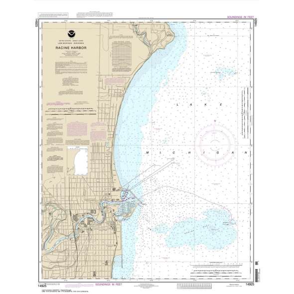 NOAA Chart 14925: Racine Harbor