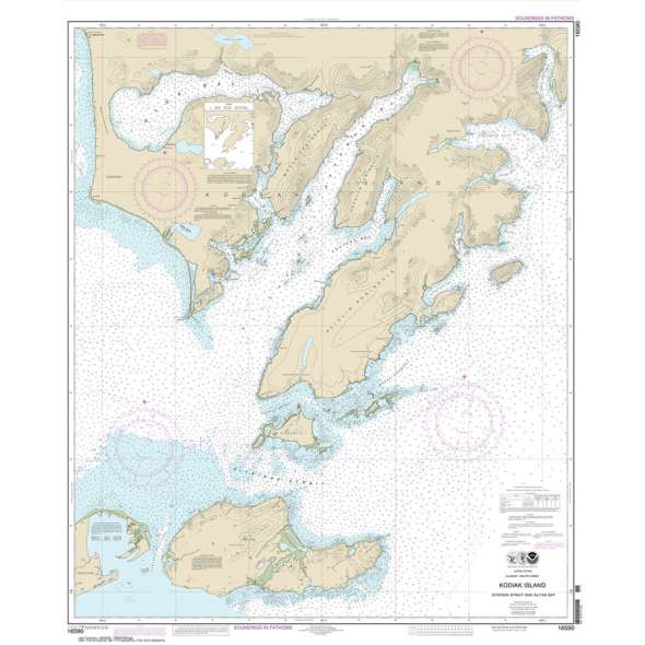 NOAA Chart 16590: Kodiak Island Sitkinak Strait and Alitak Bay
