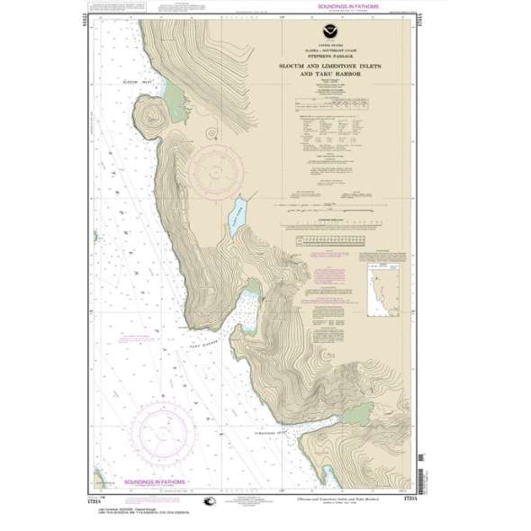 NOAA Chart 17314: Slocum and Limestone Inlets and Taku Harbor