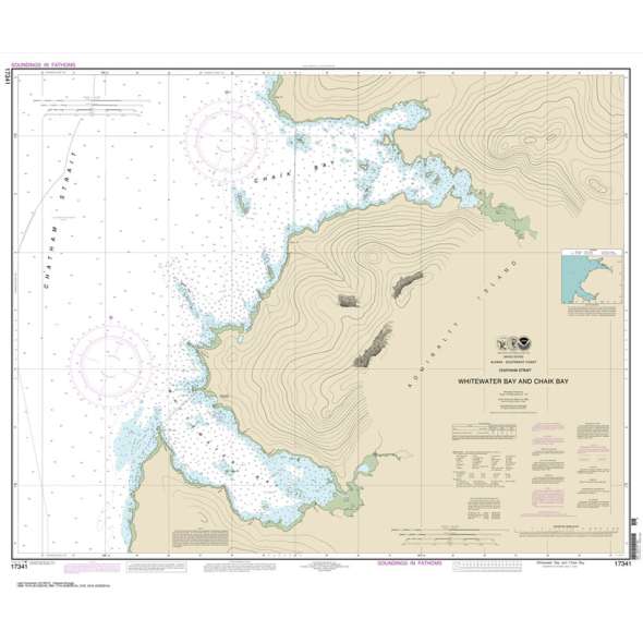 NOAA Chart 17341: Whitewater Bay and Chaik Bay: Chatham Strait